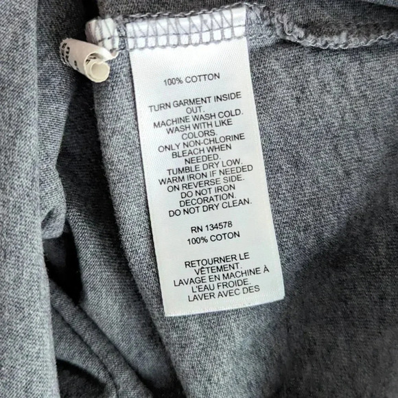 Vineyard Vines Unisex Ski Whale Pocket Tee - Gray Long Sleeve - Size Large - Picture 8 of 8